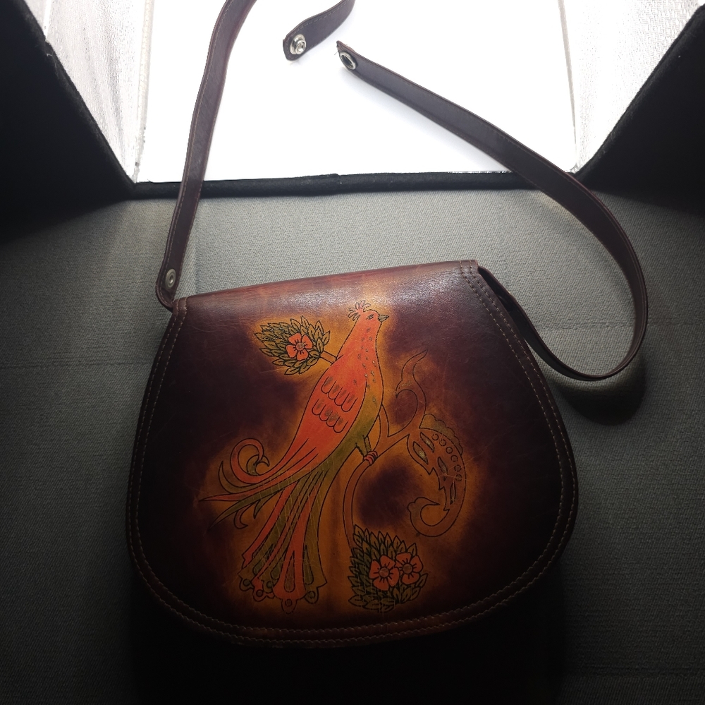 Vintage 1960’s Khorshid Khanoom Design Persian Leather Handbag shoulder - Picture 4 of 7